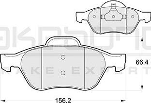 Akebono AN-4662K - Тормозные колодки, дисковые, комплект www.autospares.lv