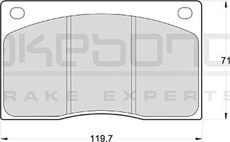 Akebono AN-4092K - Bremžu uzliku kompl., Disku bremzes autospares.lv