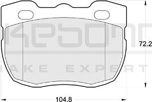 Akebono AN-4044KE - Тормозные колодки, дисковые, комплект www.autospares.lv