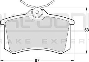 Akebono AN-4045KE - Bremžu uzliku kompl., Disku bremzes www.autospares.lv