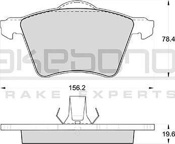 Akebono AN-4042WKE - Bremžu uzliku kompl., Disku bremzes www.autospares.lv