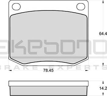 Akebono AN-4069K - Bremžu uzliku kompl., Disku bremzes autospares.lv