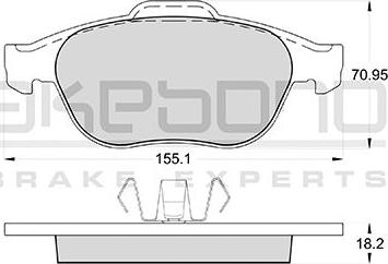 Akebono AN-4060KE - Bremžu uzliku kompl., Disku bremzes autospares.lv