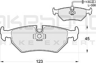 Akebono AN-4004WK - Тормозные колодки, дисковые, комплект www.autospares.lv