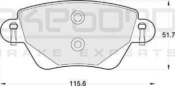 Akebono AN-4010WK - Тормозные колодки, дисковые, комплект www.autospares.lv