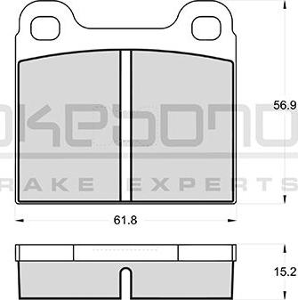 Akebono AN-4086KE - Bremžu uzliku kompl., Disku bremzes www.autospares.lv