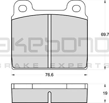 Akebono AN-4083KE - Bremžu uzliku kompl., Disku bremzes autospares.lv