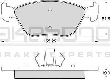 Akebono AN-4035WK - Brake Pad Set, disc brake www.autospares.lv