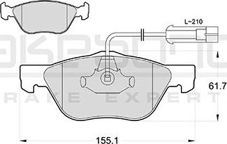 Akebono AN-4031WK - Bremžu uzliku kompl., Disku bremzes autospares.lv