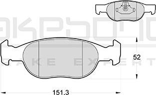 Akebono AN-4033KE - Тормозные колодки, дисковые, комплект www.autospares.lv