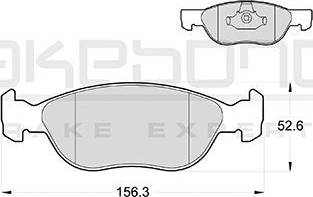 Akebono AN-4029K - Bremžu uzliku kompl., Disku bremzes autospares.lv