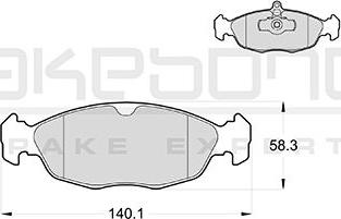 Akebono AN-4025KE - Тормозные колодки, дисковые, комплект www.autospares.lv