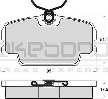 Akebono AN-4078K - Bremžu uzliku kompl., Disku bremzes autospares.lv