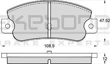 Akebono AN-4192K - Тормозные колодки, дисковые, комплект www.autospares.lv