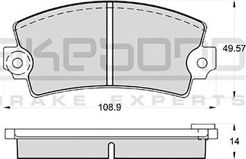 Akebono AN-4146WKE - Bremžu uzliku kompl., Disku bremzes autospares.lv