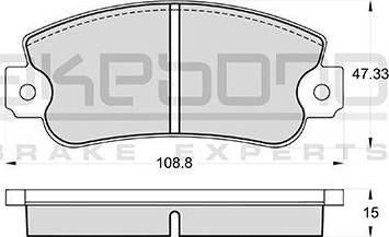 Akebono AN-4148WK - Тормозные колодки, дисковые, комплект www.autospares.lv