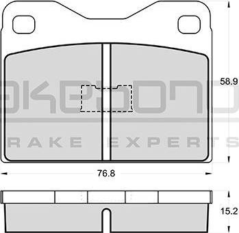 Akebono AN-4142K - Bremžu uzliku kompl., Disku bremzes autospares.lv