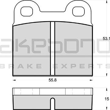 Akebono AN-4156K - Bremžu uzliku kompl., Disku bremzes autospares.lv