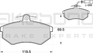 Akebono AN-4169WKE - Тормозные колодки, дисковые, комплект www.autospares.lv