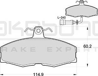 Akebono AN-4163WK - Тормозные колодки, дисковые, комплект www.autospares.lv