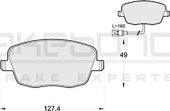 Akebono AN-4100WKE - Bremžu uzliku kompl., Disku bremzes autospares.lv