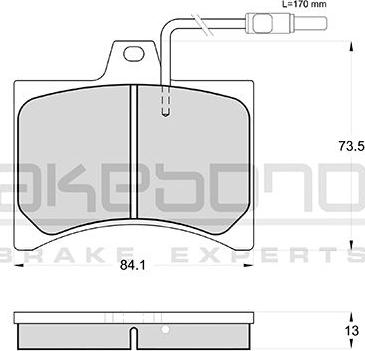 Akebono AN-4101WKE - Bremžu uzliku kompl., Disku bremzes autospares.lv