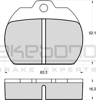 Akebono AN-4117K - Bremžu uzliku kompl., Disku bremzes autospares.lv