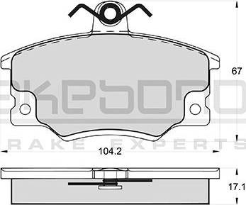 Akebono AN-4186WK - Bremžu uzliku kompl., Disku bremzes autospares.lv