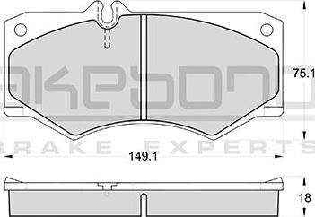 Akebono AN-4180KE - Bremžu uzliku kompl., Disku bremzes autospares.lv