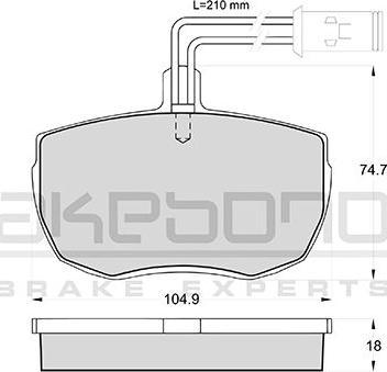 Akebono AN-4181WKE - Bremžu uzliku kompl., Disku bremzes autospares.lv