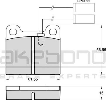 Akebono AN-4182WK - Brake Pad Set, disc brake www.autospares.lv