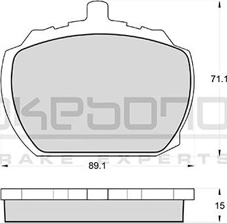 Akebono AN-4132K - Bremžu uzliku kompl., Disku bremzes www.autospares.lv