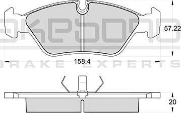 Akebono AN-4176K - Bremžu uzliku kompl., Disku bremzes autospares.lv