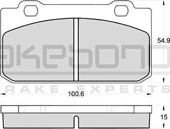 Akebono AN-4171WK - Bremžu uzliku kompl., Disku bremzes autospares.lv