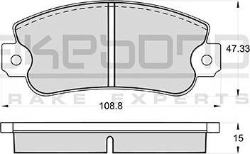 Akebono AN-4172WK - Bremžu uzliku kompl., Disku bremzes autospares.lv