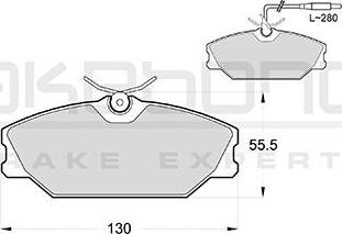 Akebono AN-4396WK - Bremžu uzliku kompl., Disku bremzes autospares.lv