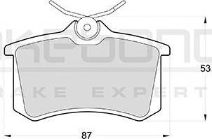 Akebono AN-4398K - Bremžu uzliku kompl., Disku bremzes autospares.lv