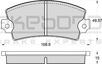 Akebono AN-4392K - Bremžu uzliku kompl., Disku bremzes www.autospares.lv