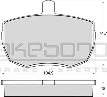 Akebono AN-4347KE - Bremžu uzliku kompl., Disku bremzes autospares.lv