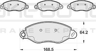 Akebono AN-4356KE - Bremžu uzliku kompl., Disku bremzes www.autospares.lv