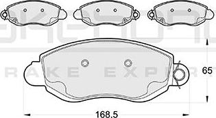 Akebono AN-4358WKE - Bremžu uzliku kompl., Disku bremzes www.autospares.lv