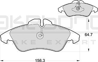 Akebono AN-4309KE - Тормозные колодки, дисковые, комплект www.autospares.lv