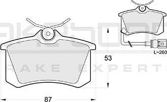 Akebono AN-4300WK - Тормозные колодки, дисковые, комплект www.autospares.lv