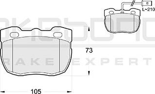 Akebono AN-4301WKE - Bremžu uzliku kompl., Disku bremzes autospares.lv