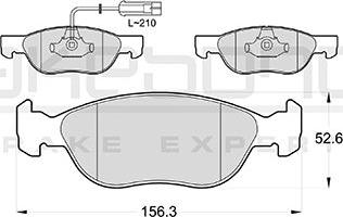 Akebono AN-4318WKE - Bremžu uzliku kompl., Disku bremzes autospares.lv