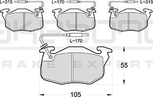 Akebono AN-4385WKE - Brake Pad Set, disc brake www.autospares.lv