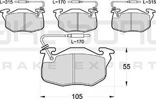 Akebono AN-4385WK - Тормозные колодки, дисковые, комплект www.autospares.lv