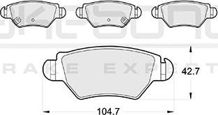 Akebono AN-4338WKE - Bremžu uzliku kompl., Disku bremzes autospares.lv