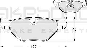 Akebono AN-4332K - Тормозные колодки, дисковые, комплект www.autospares.lv