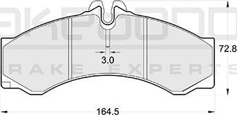 Akebono AN-4329KE - Тормозные колодки, дисковые, комплект www.autospares.lv